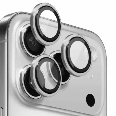 Защитное стекло KEEPHONE CAPITAL CAMERA LENS IP 17 Pro/17 Pro Max SPL002 Silver