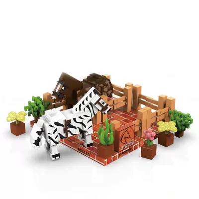 Магнитный конструктор Minecraft Конюшня Майнкрафт, 85 деталей