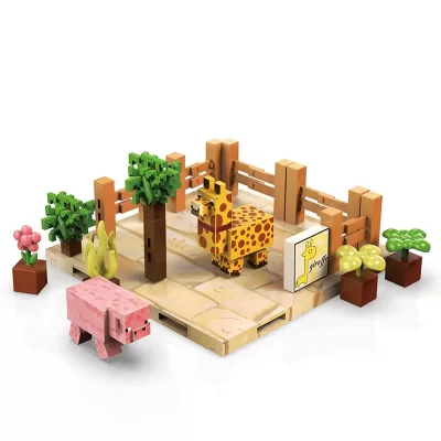 Магнитный конструктор Minecraft Парк жирафов Майнкрафт, 78 деталей