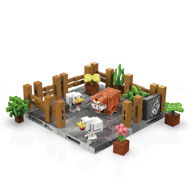 Магнитный конструктор Minecraft Пещера тигра Майнкрафт, 83 детали
