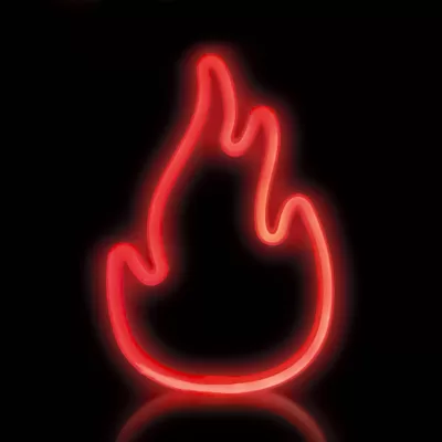 Неоновый подвесной ночник «Flint», USB, красное свечение (28,5*19 см)