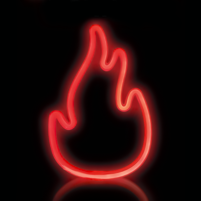 Неоновый подвесной ночник «Flint», USB, красное свечение (28,5*19 см)