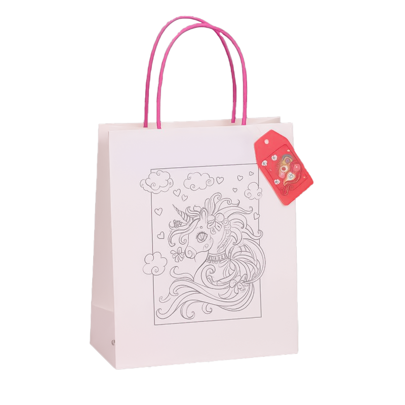 Пакет подарочный крафтовый «Coloring book», love (26*32*12)