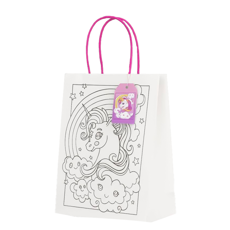 Пакет подарочный крафтовый «Coloring book», smile cloud (26*32*12)