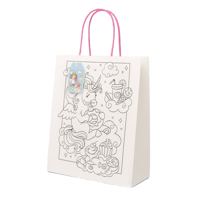 Пакет подарочный крафтовый «Coloring book», yummy (26*32*12)