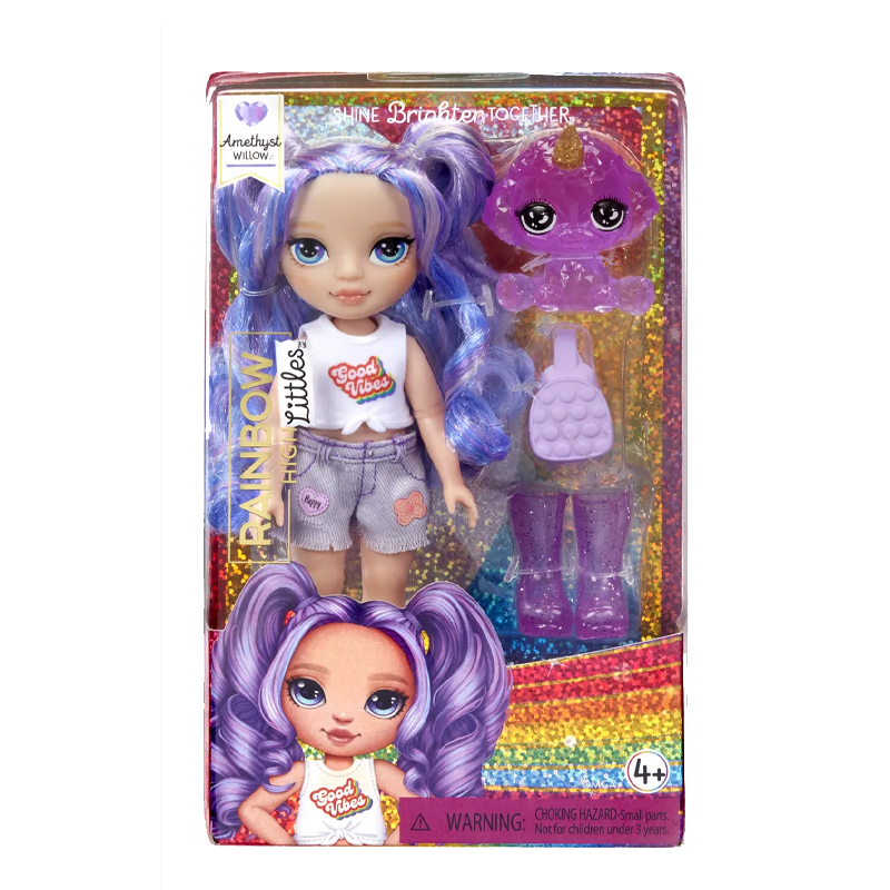 Рейнбоу Хай Кукла Littles Аметист 15 см фиолетовая с аксессуарами RAINBOW HIGH