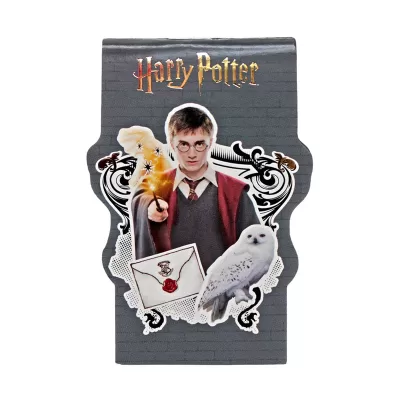 Блокнот фигурный А7 "Гарри Поттер-4", 40л, на скрепке, тиснение золотой фольгой