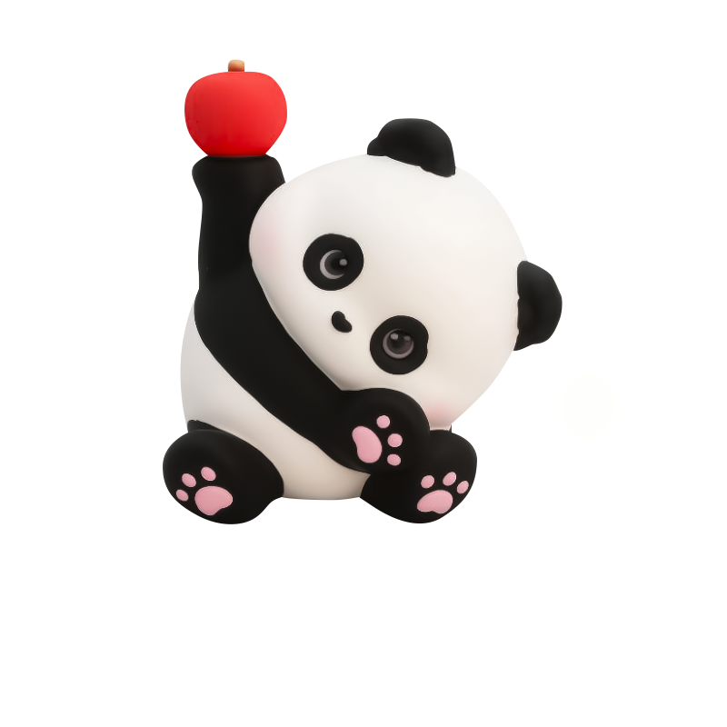 Копилка "Panda with apple"