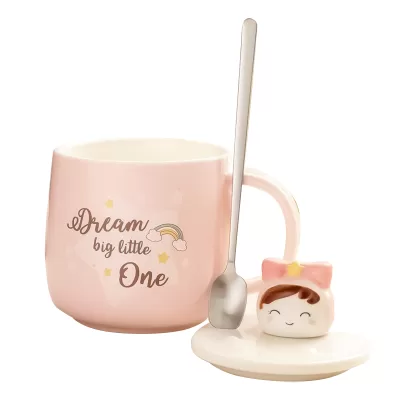 Кружка керамическая «Dreams big little», pink (380 мл)