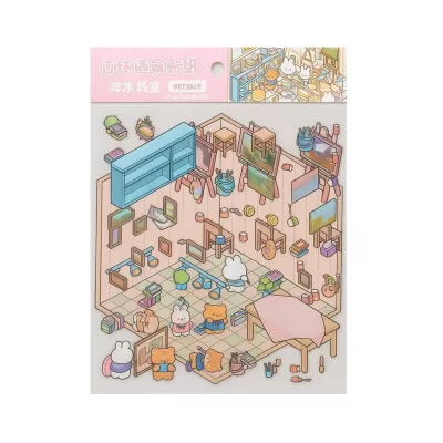 Наклейки для творчества румбокс "Кафе-галерея", розовые