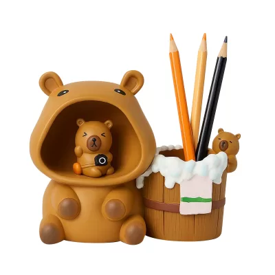 Ночник - подставка для канцелярских принадлежностей "Capycamera" (13.8 см)