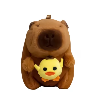 Плюшевый брелок "Capyduck", brown (12 см)