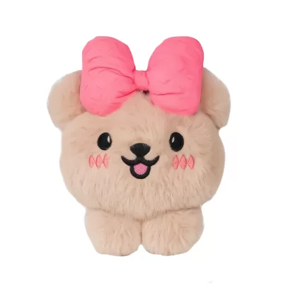 Плюшевый брелок "Doggie with a bow", brown