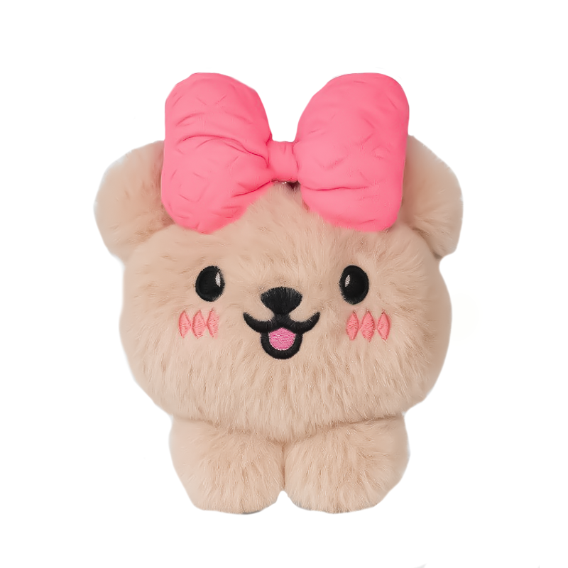 Плюшевый брелок "Doggie with a bow", brown