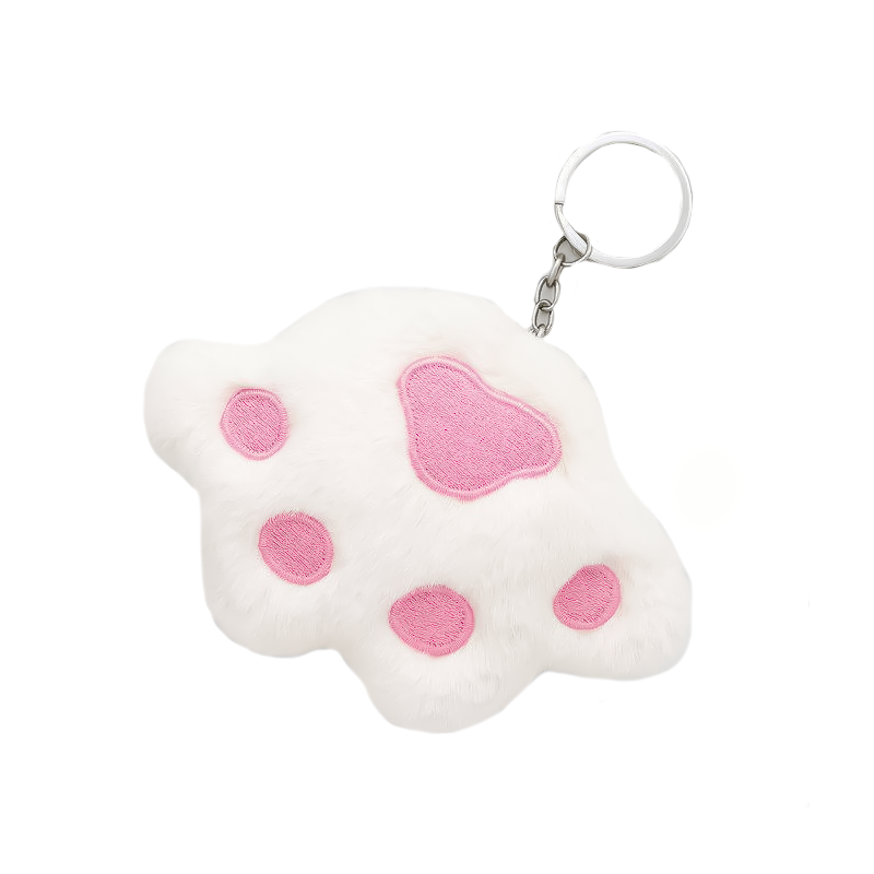 Плюшевый брелок "Fluffy claws", white