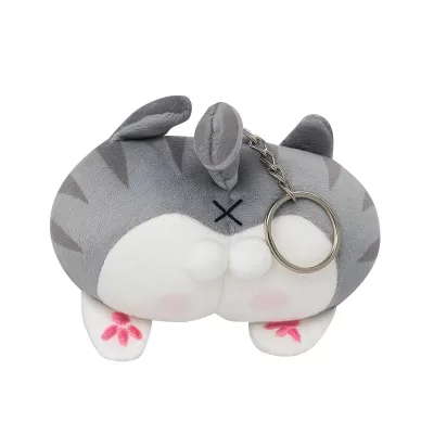 Плюшевый брелок "Kitty back", grey (9 см)