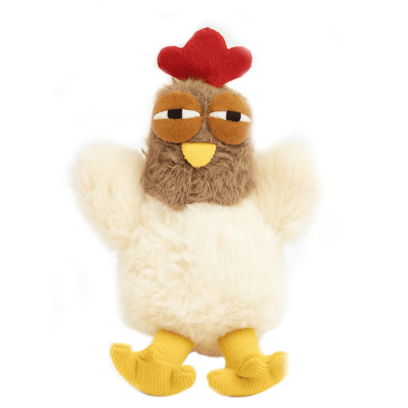 Плюшевый брелок "Laying hens", beige, 16 см