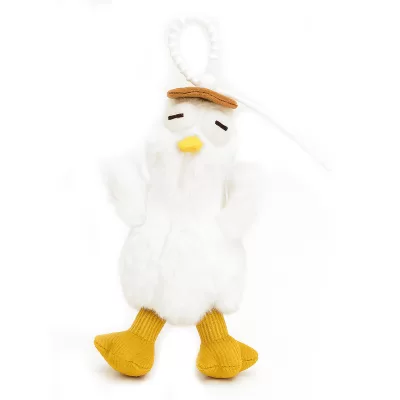 Плюшевый брелок "Laying hens", white