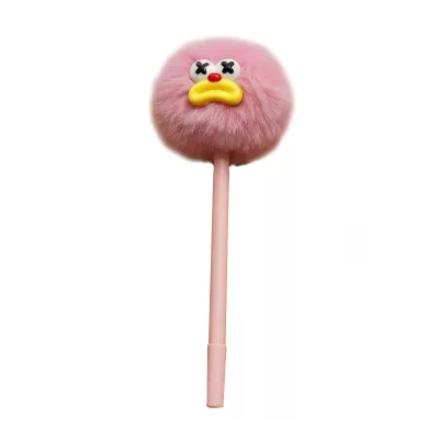 Ручка с помпоном "The sad monster", pink