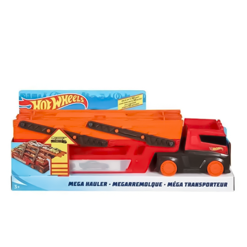 Hot Wheels Машинки Мега Грузовик с хранилищем для машинок
