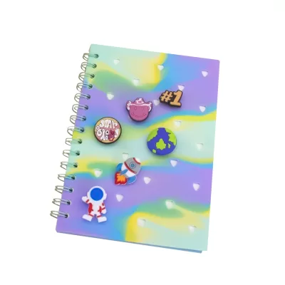 Блокнот (А5) в силиконовой обложке с джиббитсами "Fantasy", purple (20.8*14.7)