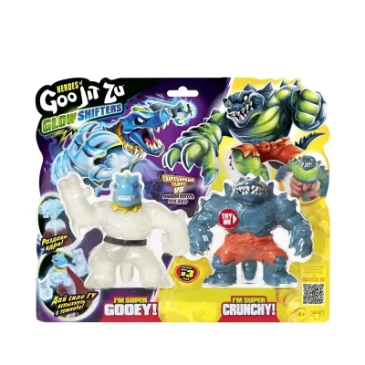 Гуджитсу Игровой набор Тайро и Рок Джо Глоу Шифтерс тян фиг GooJitZu