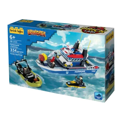 Конструктор Brick Labs "Катер полиции: Операция "Лосось""