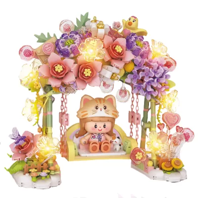 Конструктор LOZ "Качели в цветах"