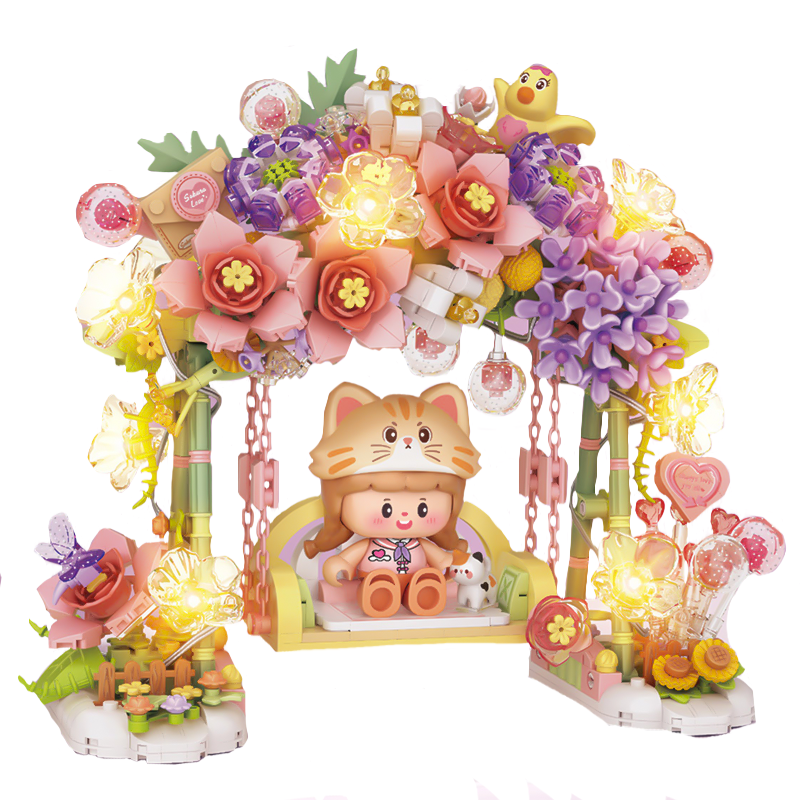 Конструктор LOZ "Качели в цветах"