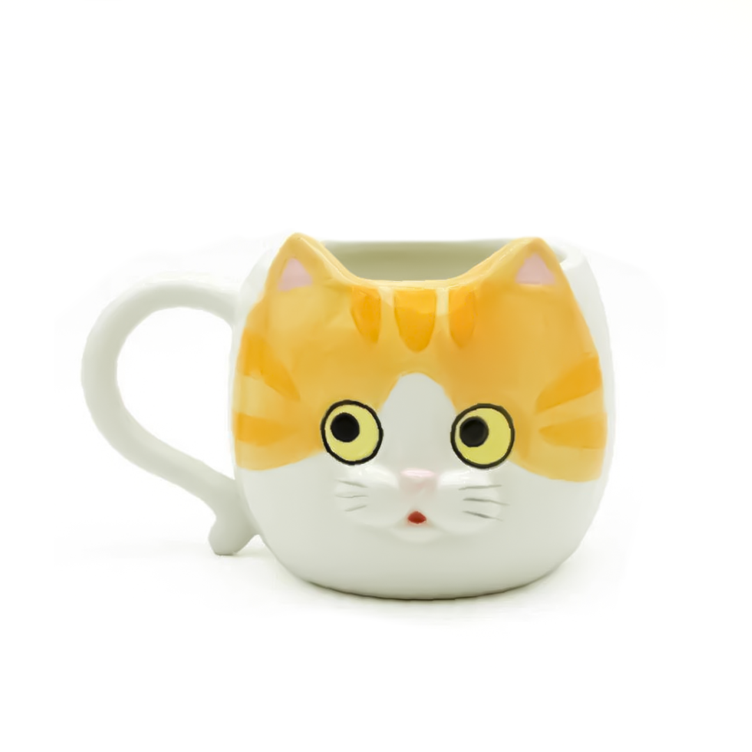 Кружка керамическая iLikeGift «Ginger cat», orange (410 мл)