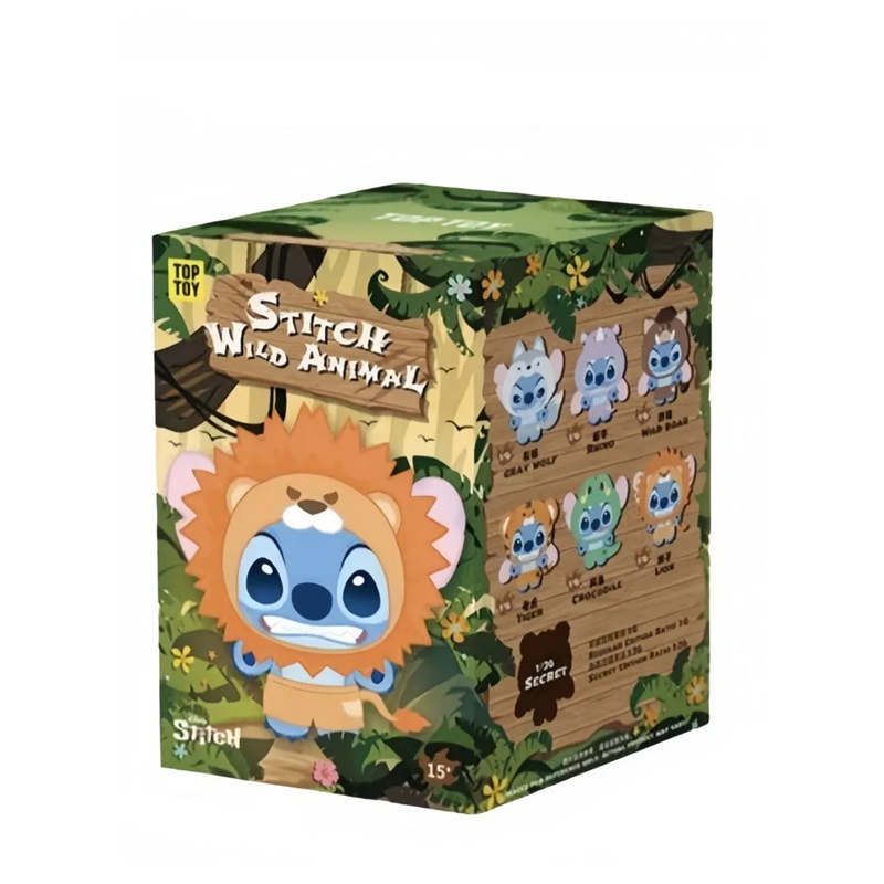 Мягкая игрушка Стич Дикие животные Stitch в сюрприз-боксе 18-22см, (коп.)