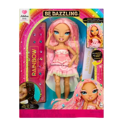 Рейнбоу Хай Кукла Dazzling Аделин розовая с аксессуарами Rainbow High
