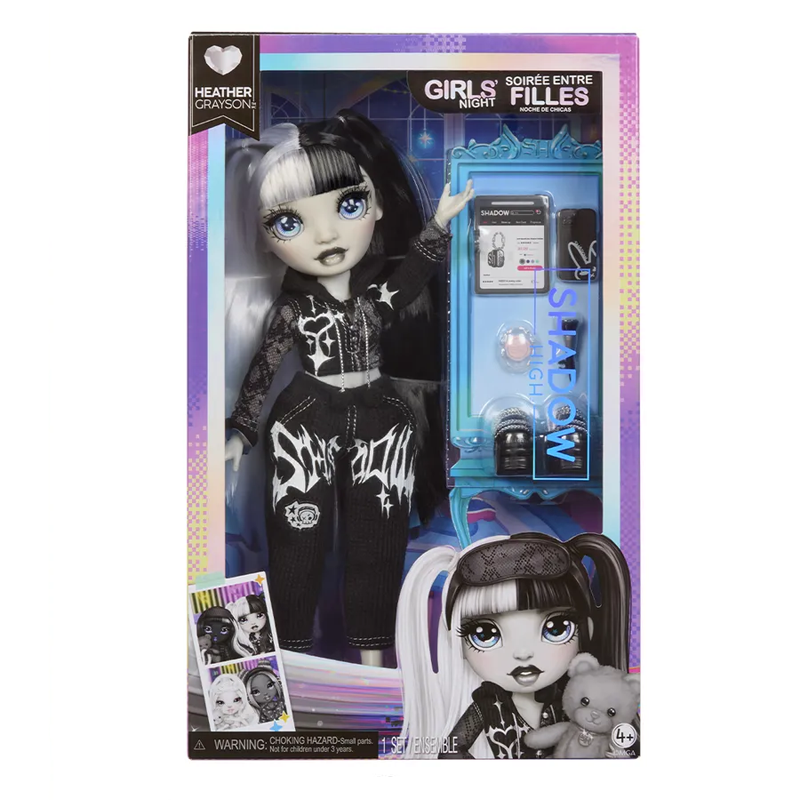 Рейнбоу Хай Кукла Shadow Fashion Girls' Night Хизер черно-белая с акс. RAINBOW HIGH
