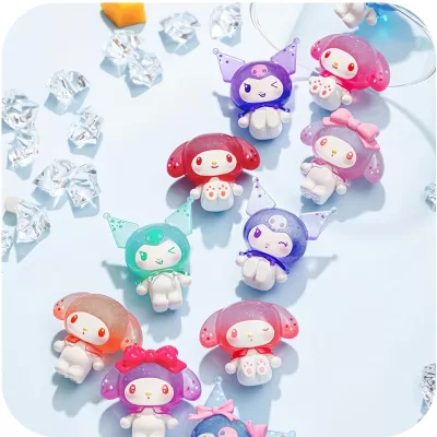 Фигурка Куроми и Май Мелоди Kuromi & My Melody мини-фигурки в стиле Рамунэ в сюрприз-боксе 4-6см, 1ш