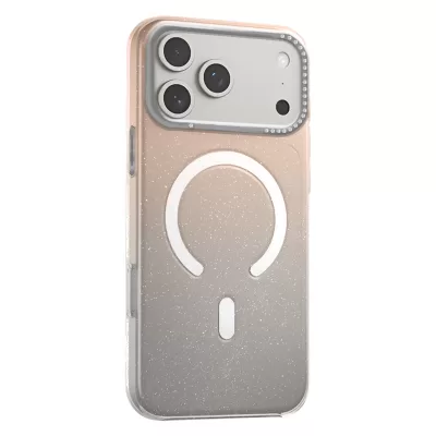 Чехол iP 17 Pro Max FreeKnit Glitter Case with MagSafe (White)