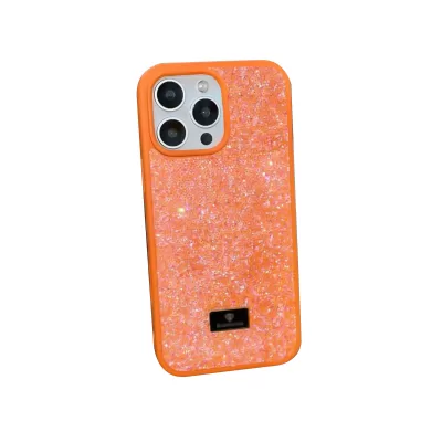 Чехол для iPhone 15 Pro Max "Diamonds" (Orange)