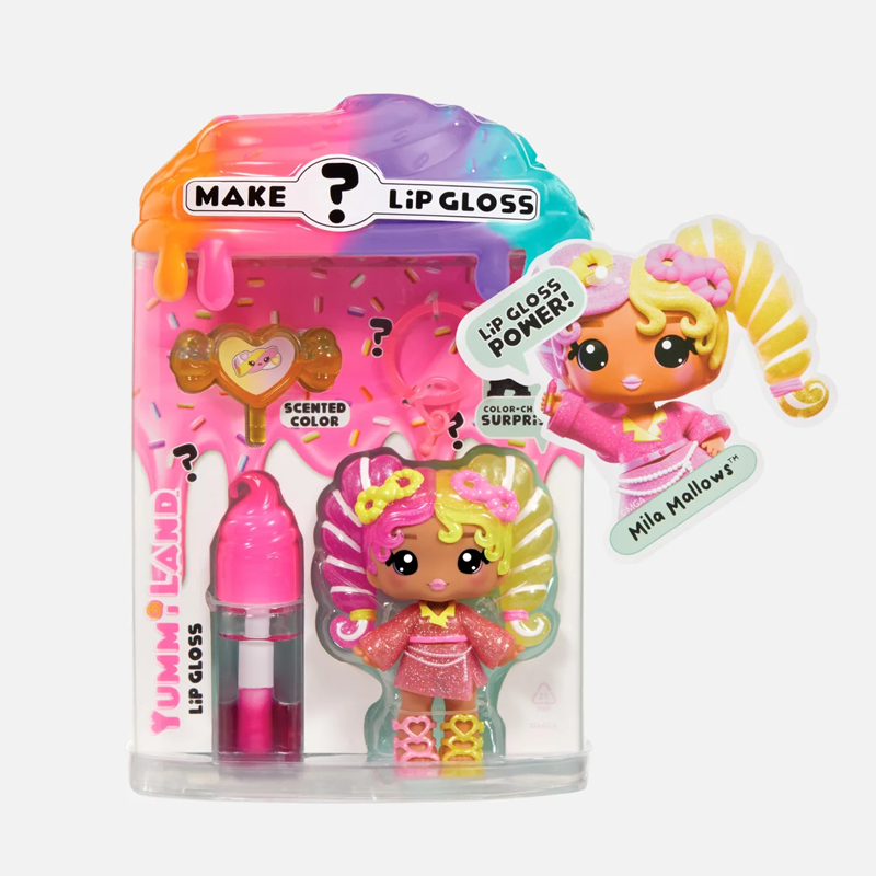 Яммиленд Игр набор Кукла Мила Меллоуз с набором для изготовления блеска для губ для детей Yummiland