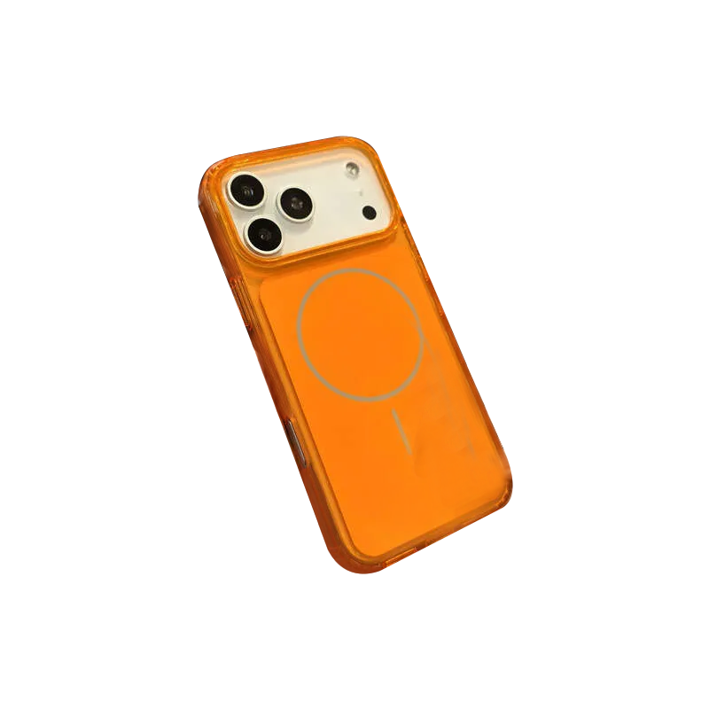 Чехол iP 17 Pro Max Clear Case with MagSafe Case Camera Control (Orange)