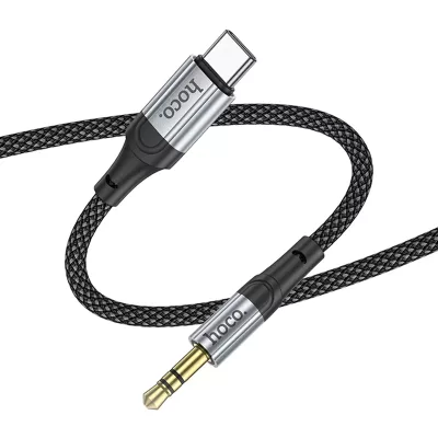 Аудио кабель AUX 3.5mm Type-С Hoco UPA26 черный