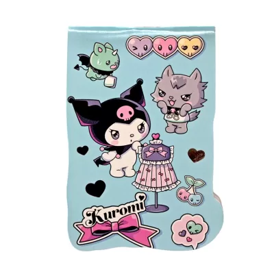 Блокнот фигурный А7 "Куроми-4", 40л, на скрепке, тиснение серебряной фольгой