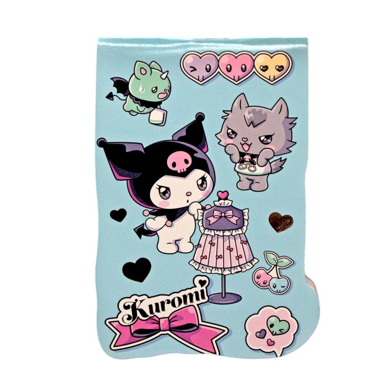 Блокнот фигурный А7 "Куроми-4", 40л, на скрепке, тиснение серебряной фольгой