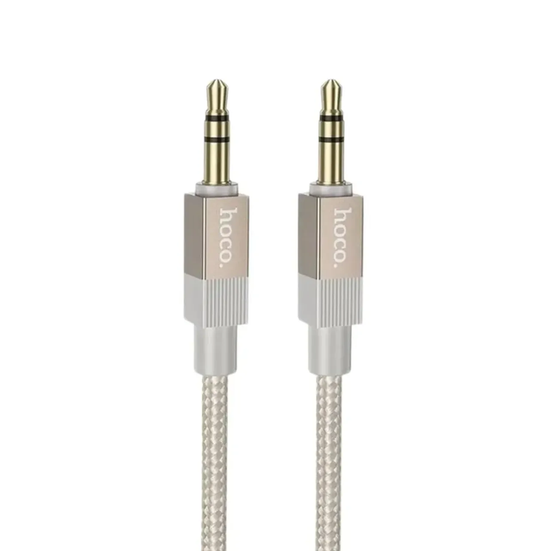 Кабель AUX 3,5-3,5 (1м) Hoco UPA32 Nylon gold Кабель AUX 3,5-3,5 (1м) Hoco UPA32 Nylon gold