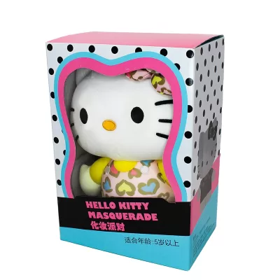 Мягкая игрушка антистресс Hello Kitty Маскарад сердечки 28см