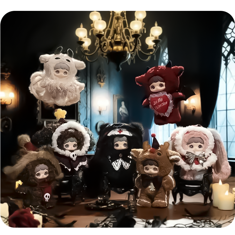 Мягкая игрушка с подвесом MayMei Зимние странности в сюрприз-боксе 20-22см, 1шт.,