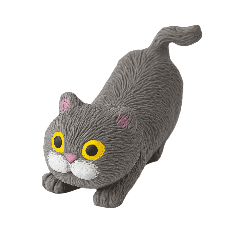 Мялка - антистресс "Мягкий кот", серая
