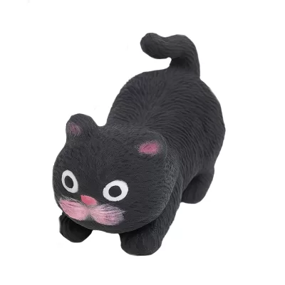 Мялка - антистресс "Мягкий кот", черная