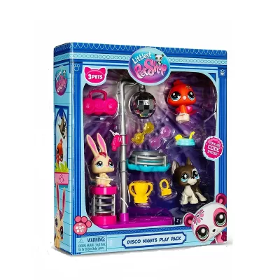 Набор "Дискотека": три фигурки мини-животных с аксессуарами, коллекция Littlest Pet Shop (Основная)