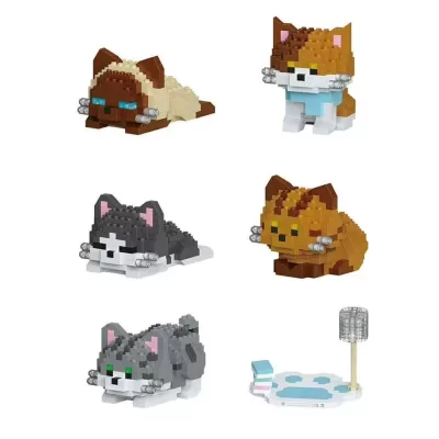 Набор конструкторов "CAT" cute litle №1522, голубой, в ассортименте 6шт