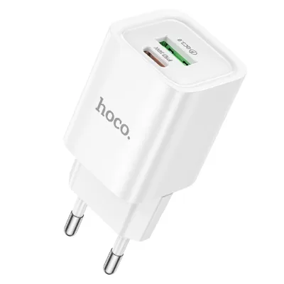 СЗУ Hoco C149A 1xUSB, 1хType-C 3A 30W белый