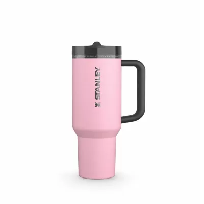 Термокружка STANLEY MESSI H2.0 1,18L с трубочкой розовый